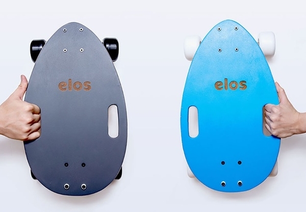 Go and stow quickly with the Elos mini-longboard
