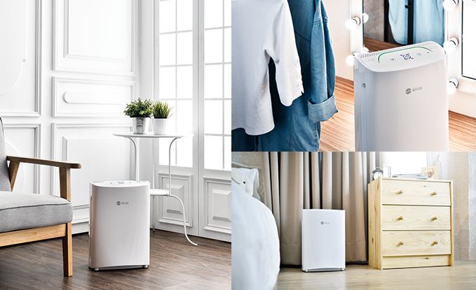 The Brise connected air purifier produces refreshing, clean breezes in the abode